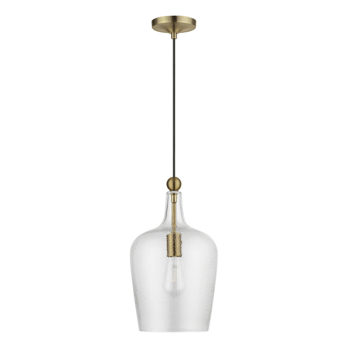 Livex Lighting - 41237-01 - One Light Pendant - Avery - Antique Brass