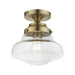 Livex Lighting - 41291-01 - One Light Semi-Flush Mount - Avondale - Antique Brass