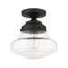 Livex Lighting - 41291-04 - One Light Semi-Flush Mount - Avondale - Black