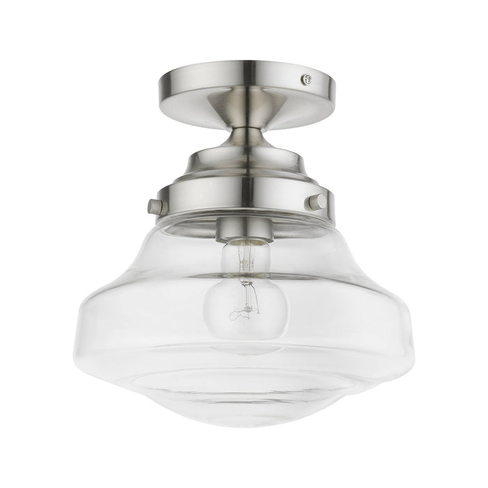 Livex Lighting - 41291-91 - One Light Semi-Flush Mount - Avondale - Brushed Nickel