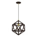Livex Lighting - 41328-07 - One Light Pendant - Ashland - Bronze with Antique Brass