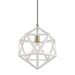 Livex Lighting - 41328-13 - One Light Pendant - Ashland - Textured White with Antique Brass