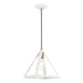 Livex Lighting - 41329-13 - One Light Pendant - Pinnacle - Textured White with Antique Brass