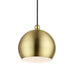 Livex Lighting - 45481-01 - One Light Mini Pendant - Stockton - Antique Brass with Polished Brass