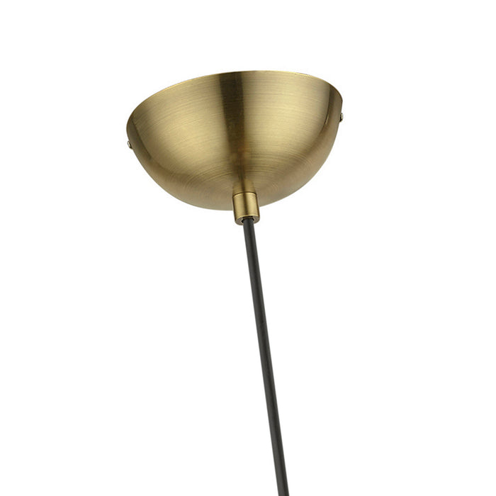 Livex Lighting - 45481-01 - One Light Mini Pendant - Stockton - Antique Brass with Polished Brass
