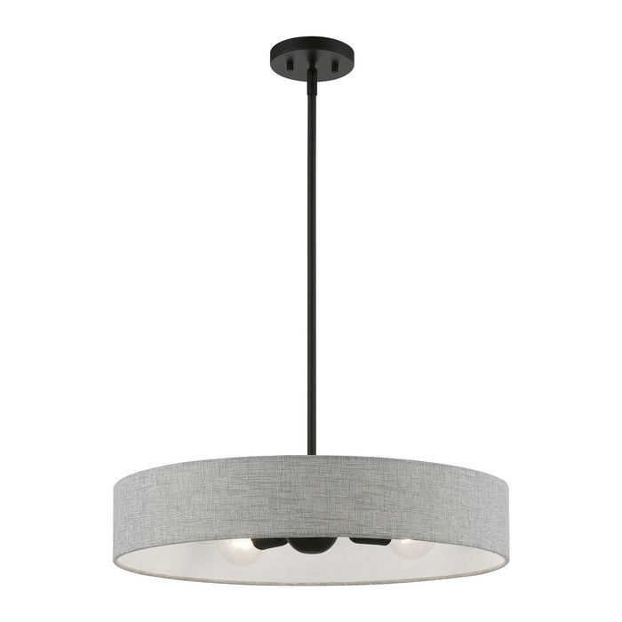 Livex Lighting - 46144-04 - Four Light Pendant - Elmhurst - Black