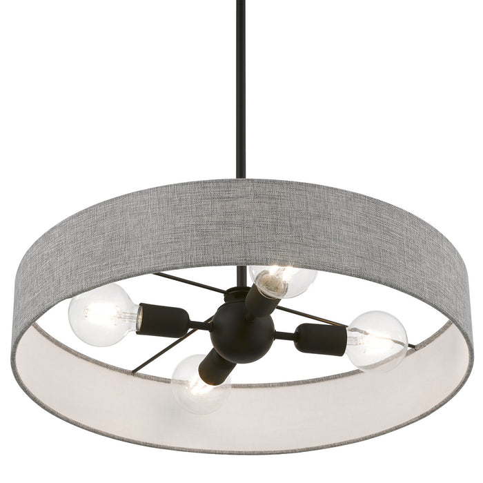 Livex Lighting - 46144-04 - Four Light Pendant - Elmhurst - Black