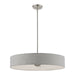 Livex Lighting - 46145-91 - Five Light Pendant - Elmhurst - Brushed Nickel with Shiny White