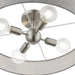 Livex Lighting - 46148-91 - Four Light Semi-Flush Mount - Elmhurst - Brushed Nickel with Shiny White