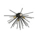 Livex Lighting - 46170-68 - Four Light Flush Mount - Tribeca - Shiny Black with Polished Brass