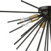Livex Lighting - 46170-68 - Four Light Flush Mount - Tribeca - Shiny Black with Polished Brass