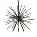 Livex Lighting - 46175-68 - Seven Light Pendant Chandelier - Tribeca - Shiny Black with Polished Brass