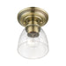 Livex Lighting - 46331-01 - One Light Semi-Flush Mount - Montgomery - Antique Brass