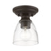 Livex Lighting - 46331-07 - One Light Semi-Flush Mount - Montgomery - Bronze