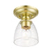 Livex Lighting - 46331-12 - One Light Semi-Flush Mount - Montgomery - Satin Brass
