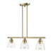 Livex Lighting - 46337-01 - Three Light Linear Chandelier - Montgomery - Antique Brass