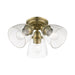 Livex Lighting - 46339-01 - Three Light Semi-Flush Mount - Montgomery - Antique Brass