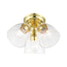Livex Lighting - 46339-02 - Three Light Semi-Flush Mount - Montgomery - Polished Brass