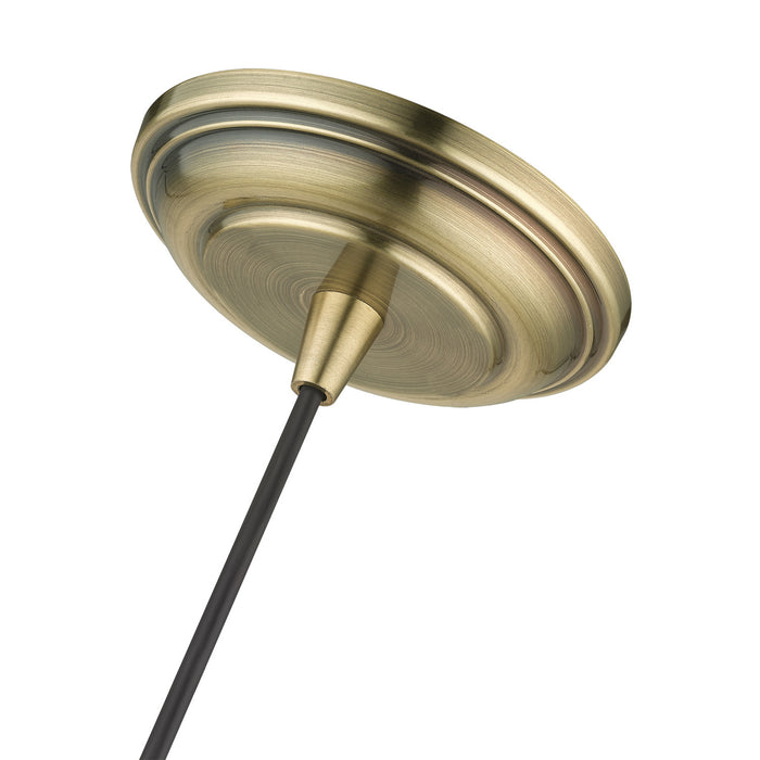 Livex Lighting - 46480-01 - One Light Pendant - Moreland - Antique Brass