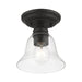 Livex Lighting - 46481-04 - One Light Semi-Flush Mount - Moreland - Black
