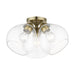 Livex Lighting - 46502-01 - Three Light Semi-Flush Mount - Catania - Antique Brass