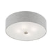 Livex Lighting - 46744-91 - Four Light Semi-Flush Mount - Dakota - Brushed Nickel with Shiny White
