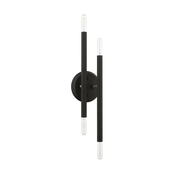 Livex Lighting - 46771-04 - Four Light Wall Sconce - Soho - Black with Brushed Nickel