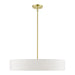 Livex Lighting - 46925-12 - Five Light Pendant - Venlo - Satin Brass with Shiny White