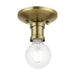 Livex Lighting - 47160-01 - One Light Flush Mount - Lansdale - Antique Brass