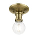 Livex Lighting - 47160-01 - One Light Flush Mount - Lansdale - Antique Brass