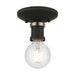 Livex Lighting - 47160-04 - One Light Flush Mount - Lansdale - Black with Brushed Nickel