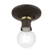 Livex Lighting - 47160-07 - One Light Flush Mount - Lansdale - Bronze with Antique Brass