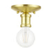 Livex Lighting - 47160-12 - One Light Flush Mount - Lansdale - Satin Brass