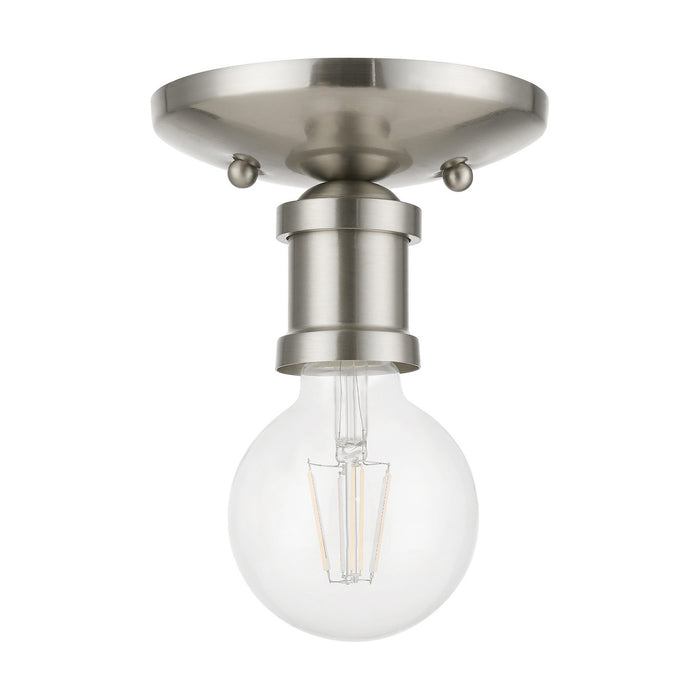 Livex Lighting - 47160-91 - One Light Flush Mount - Lansdale - Brushed Nickel