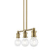 Livex Lighting - 47163-01 - Three Light Linear Chandelier - Lansdale - Antique Brass
