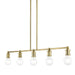 Livex Lighting - 47165-01 - Five Light Linear Chandelier - Lansdale - Antique Brass