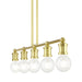 Livex Lighting - 47165-12 - Five Light Linear Chandelier - Lansdale - Satin Brass