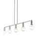 Livex Lighting - 47165-91 - Five Light Linear Chandelier - Lansdale - Brushed Nickel