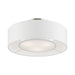 Livex Lighting - 47173-91 - Three Light Semi-Flush Mount - Gilmore - Brushed Nickel with Shiny White