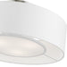 Livex Lighting - 47173-91 - Three Light Semi-Flush Mount - Gilmore - Brushed Nickel with Shiny White