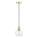 Livex Lighting - 48971-12 - One Light Mini Pendant - Downtown - Satin Brass