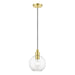 Livex Lighting - 48972-12 - One Light Pendant - Downtown - Satin Brass