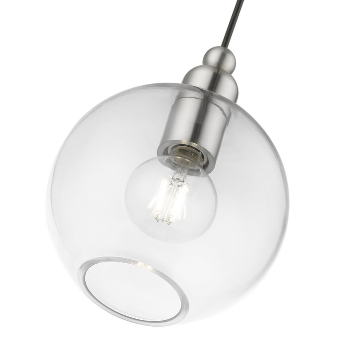 Livex Lighting - 48972-91 - One Light Pendant - Downtown - Brushed Nickel