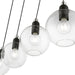 Livex Lighting - 48976-04 - Four Light Linear Chandelier - Downtown - Black with Brushed Nickel