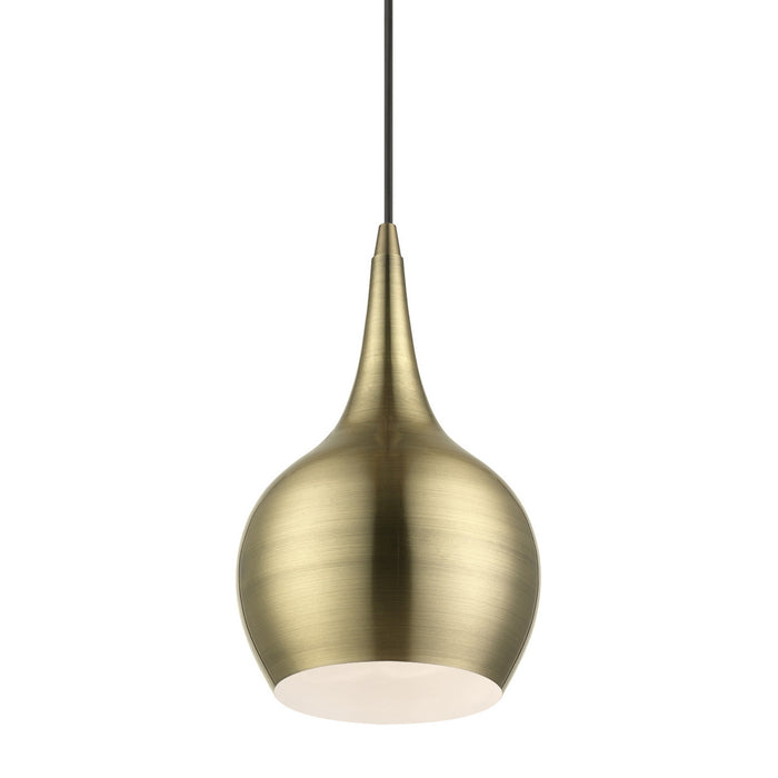 Livex Lighting - 49016-01 - One Light Mini Pendant - Andes - Antique Brass
