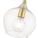 Livex Lighting - 49088-12 - One Light Pendant - Aldrich - Satin Brass with Polished Brass