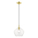 Livex Lighting - 49093-12 - One Light Pendant - Aldrich - Satin Brass with Polished Brass