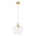 Livex Lighting - 49093-12 - One Light Pendant - Aldrich - Satin Brass with Polished Brass