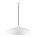 Livex Lighting - 49234-69 - Three Light Pendant - Amador - Shiny White with Polished Chrome