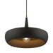 Livex Lighting - 49353-04 - One Light Pendant - Banbury - Black with Antique Brass